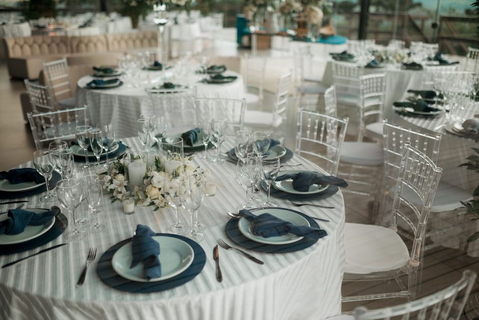 Luxury wedding table setting detail